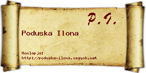 Poduska Ilona névjegykártya